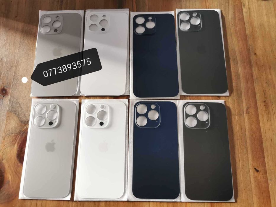 Capac sticla spate carcasa iPhone 13 12 11 x Xs 8 Max Plus Pro geam