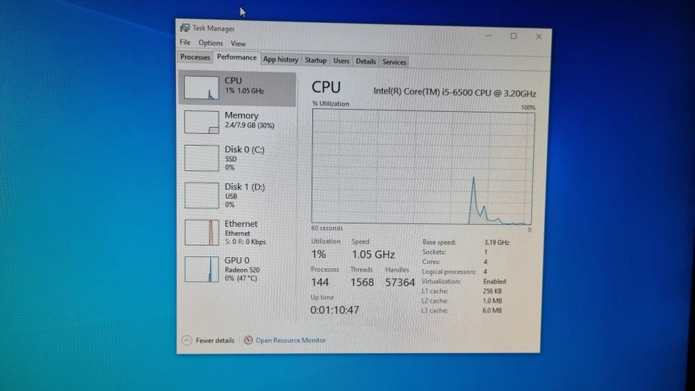 Unitate PC Office, Intel i5 6500/8GB RAM/Radeon 520 2GB/120GB SSD/RW