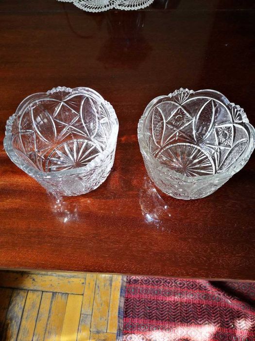 Хрустальные вазы-конфетницы, СССР.