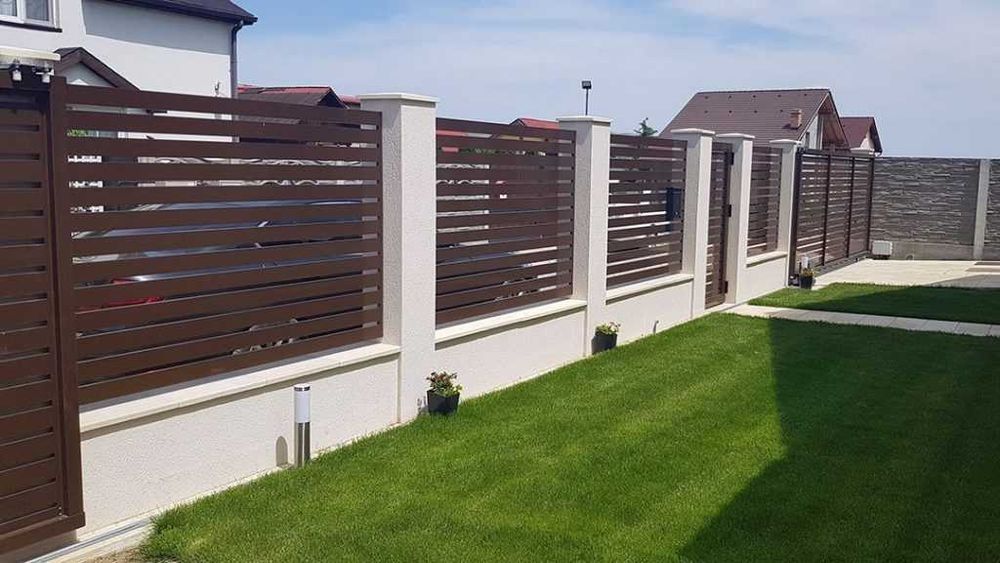 Garduri si porti stil jaluzea, fier forjat, sipca, BCA, plasa, placi