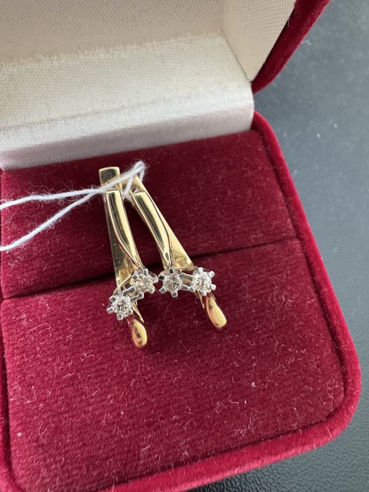 Серьги с бриллиантами 585