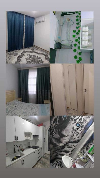 Chirchiq shahri, 2- mikrorayon,Golden house uyi 2 xona maklersiz ijara