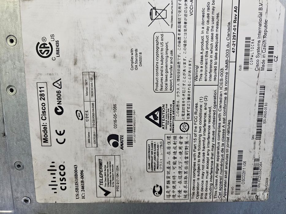 Маршрутизатор Cisco 2811