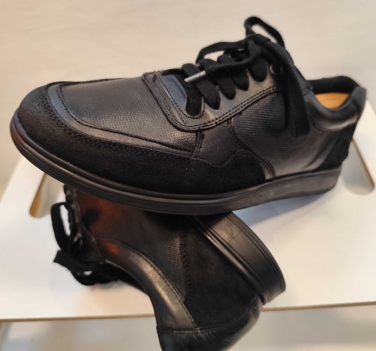 Pantofi sport casual 42 42.5 premium Neosoft piele naturala moale negru