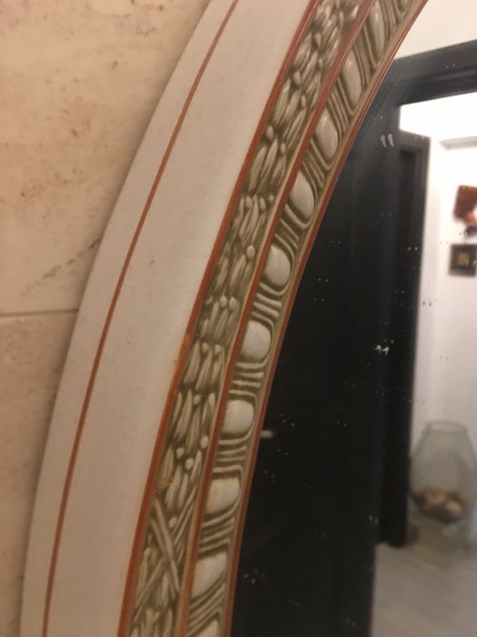 Vintage/ Mid Century Italian oglinda ovala ceramica