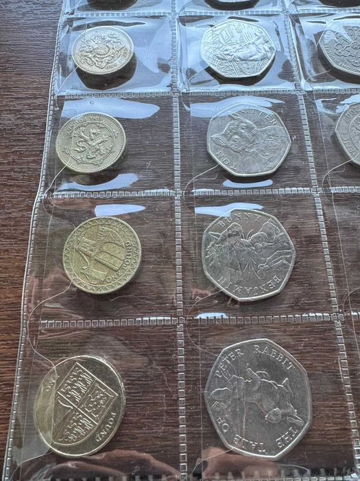 Colecție 30 monede britanice – £1, 50p, 2p, 5p și 1p, comemorative