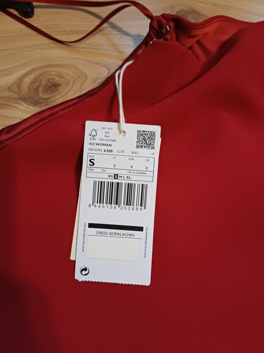 Червена рокля до коляното с едно рамо, Mango, S, НОВА, с Етикет