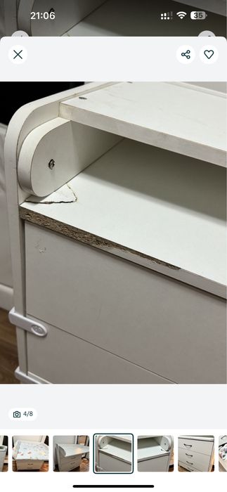 Комод белый 5тыс