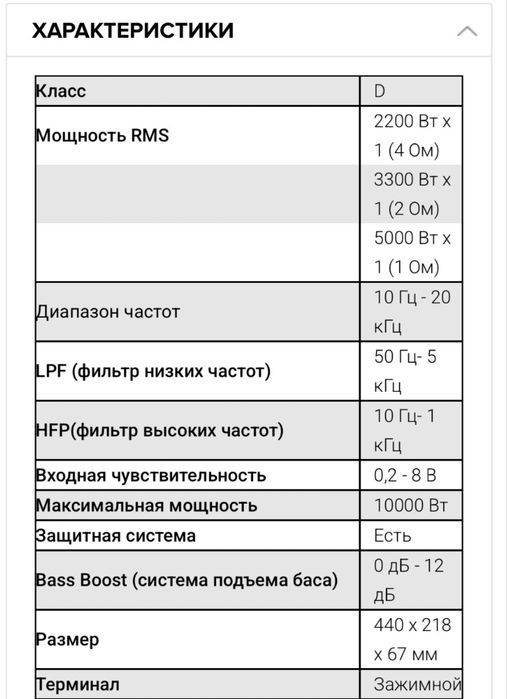 Усилитель AMP Калибр 1.5000FR