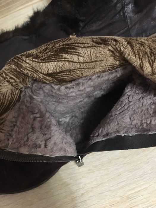 Зимние сапоги коричневые