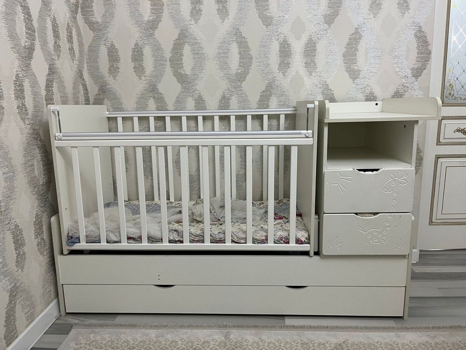 Детский кровать с тумбами