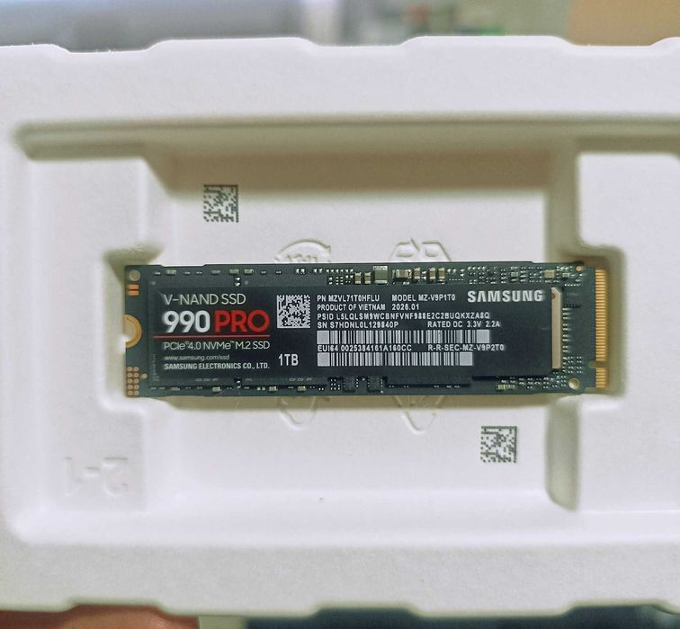 Нов Samsung 990 PRO 1TB M.2 NVMe (2280) PCIe Gen 4.0 x4 / SSD Диск