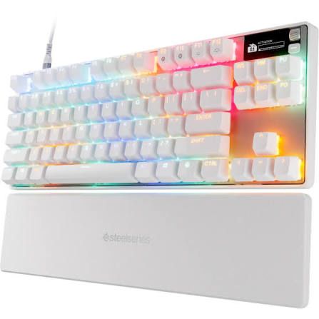 Tastatura gaming SteelSeries Apex Pro TKL, alba, OmniPoint 3.0, Rapid Trigger
