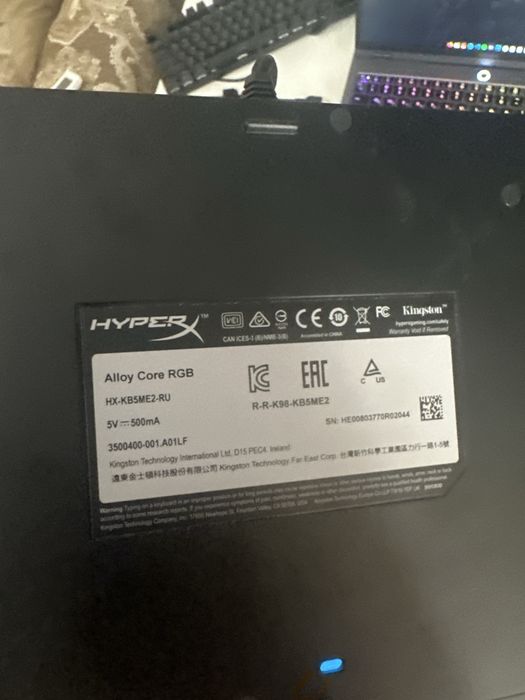Клавиатура HyperX alloy core RGB