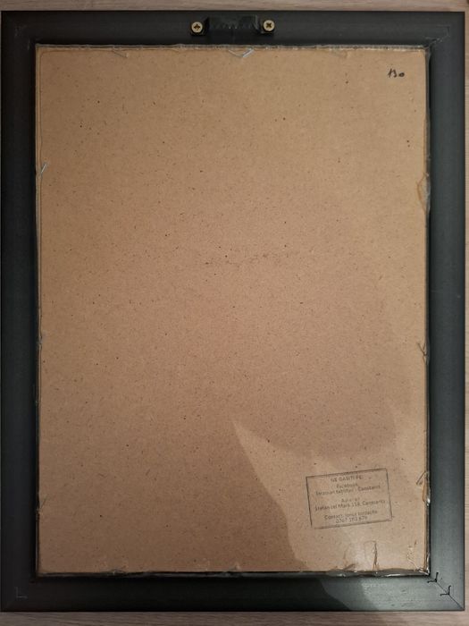 Goblen Fata cu Magnolii Lucrat Manual 20 x 30 cm