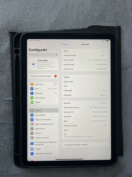 Apple iPad Air 5th gen 64gb Wi-Fi + 5G