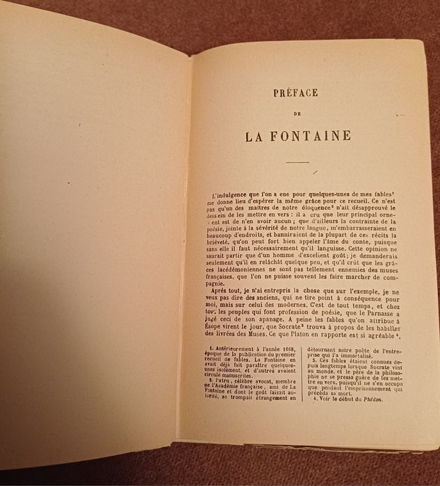 Semnatură olografă - Carte veche - Fabule, La Fontaine,Paris,1894