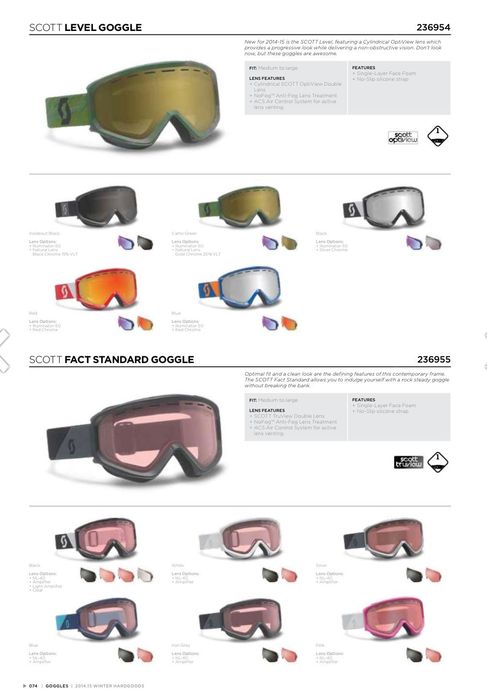 SCOTT Level (Black /Blue Chrome) ochelari ski
