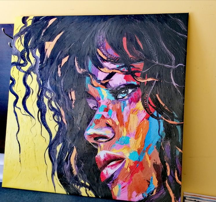 Абстрактни картини Женски лица ръчно нанесен релеф гр. София Надежда 3 ...