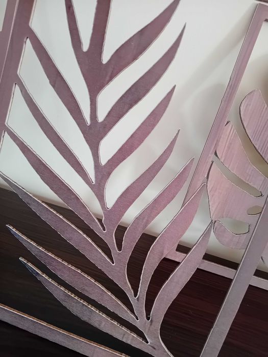 3 броя дървени декорации за стена 30 см/ 22 см