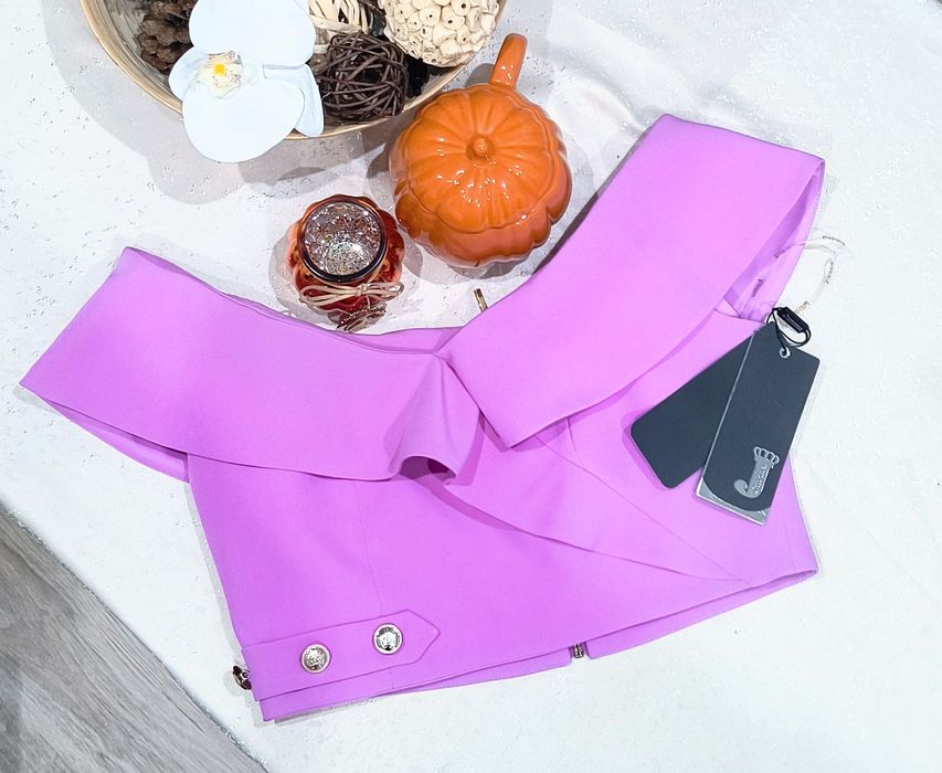 Бюстие с голи рамена кроп топ  Junona Юнона риза широк панталон пайети