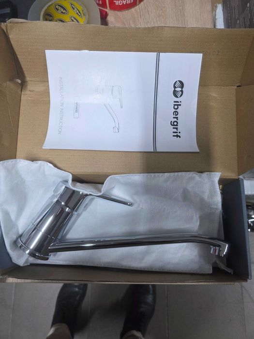 Baterie bucătărie Ibergrif Roma, baterie mixer cu duș extractibil