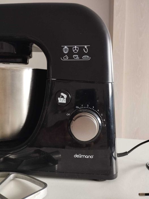Mixer Planetar Delimano Astoria Black 300W - Bol Inox - În stare perfectă