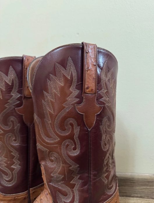 Lucchese Classics Ostrich Full Quill Cowboy Boots Made in USA