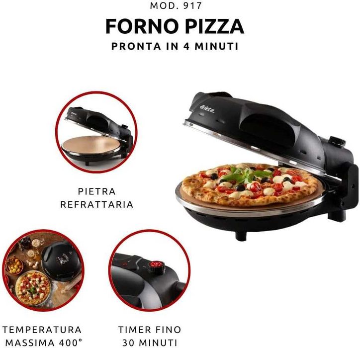 Фурна за пица Ariete (917) 1200W Черна