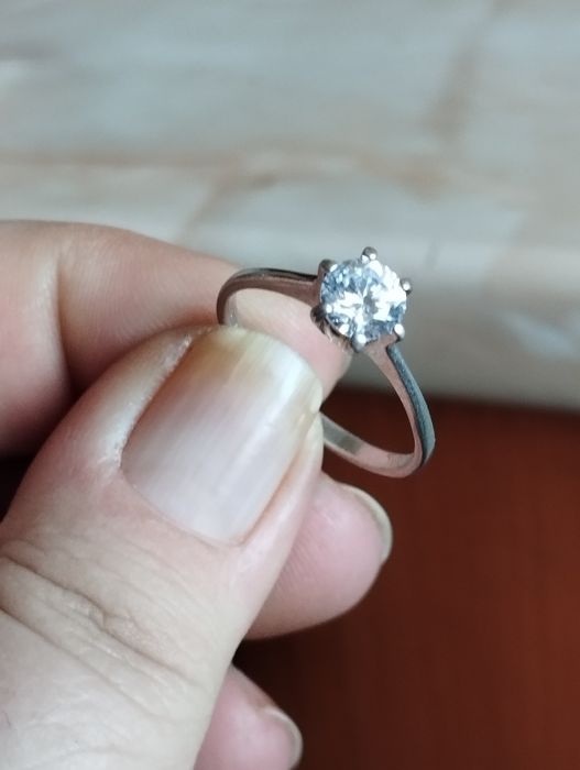 Inel din argint tip logodnă cu zirconiu