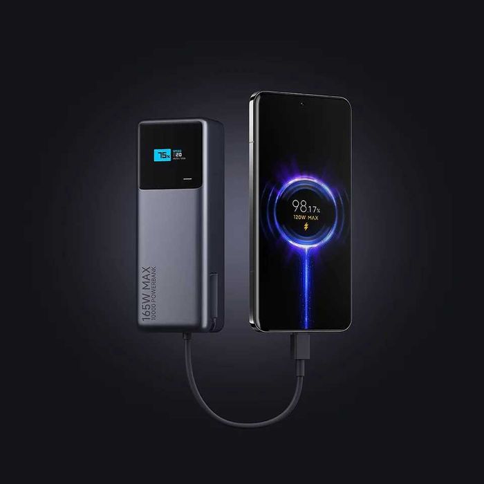 Xiaomi Power Bank 10000 mAh 165W с дисплеем. Есть доставка
