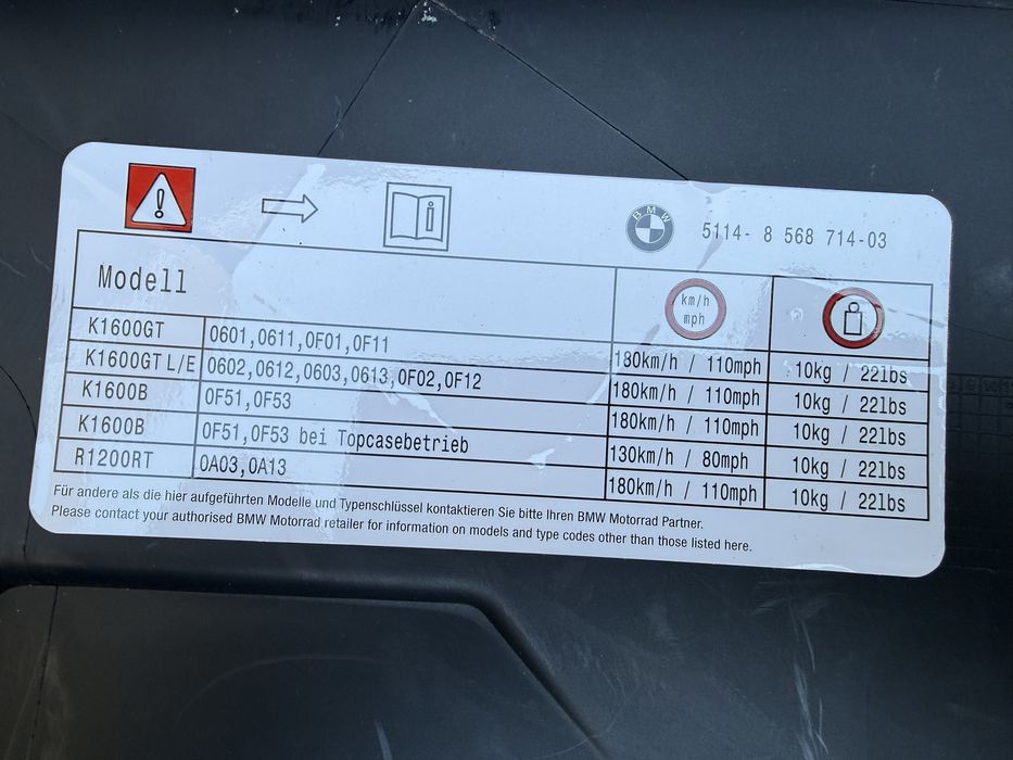 Куфар BMW R1200RT K1600GT