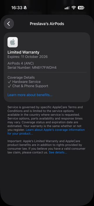 Apple AirPods 4 с Active Noise Cancellation (ANC)