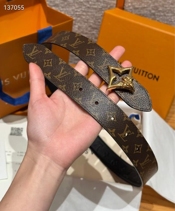 Ремень двусторонний Louis Vuitton Flowergram 20 mm