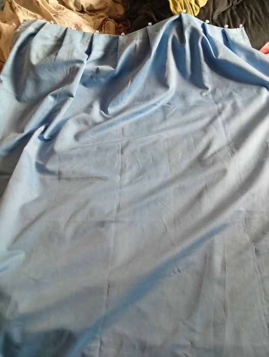 2 бр. завески светло сини 1,32 м./1.32 м