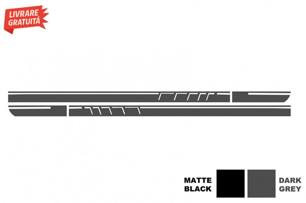 Set Stickere Capota Plafon Portbagaj si Laterale Gri Inchis Mercedes C