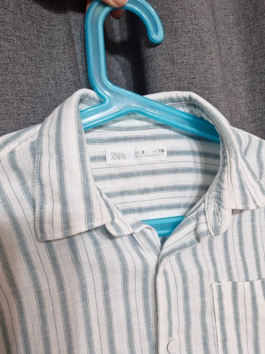 4 cămăși naturale pentru băiețel, Zara, 6 ani