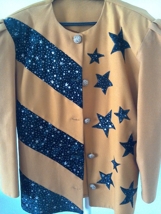 Costum (compleu) adolescente, muștar cu negru: sacou și fustă