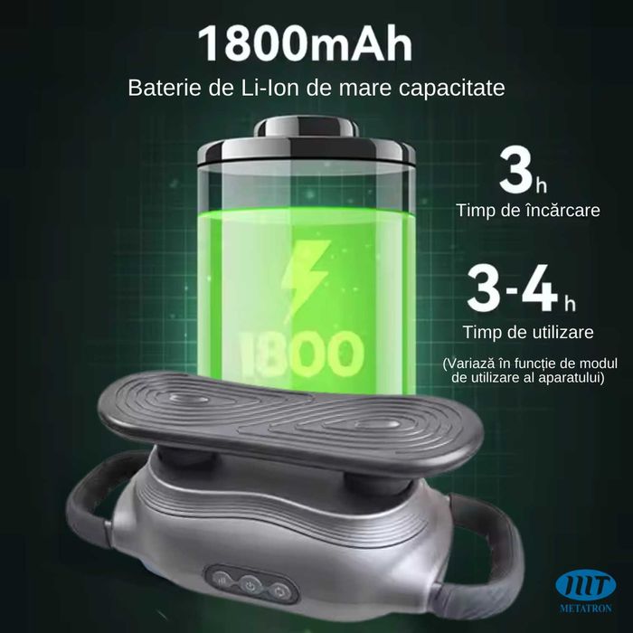 Aparat electric de masaj cu vibratii, multifunctional, 3 capete, 3 moduri, 3 viteze, pentru relaxare tonifiere recuperare si antistres