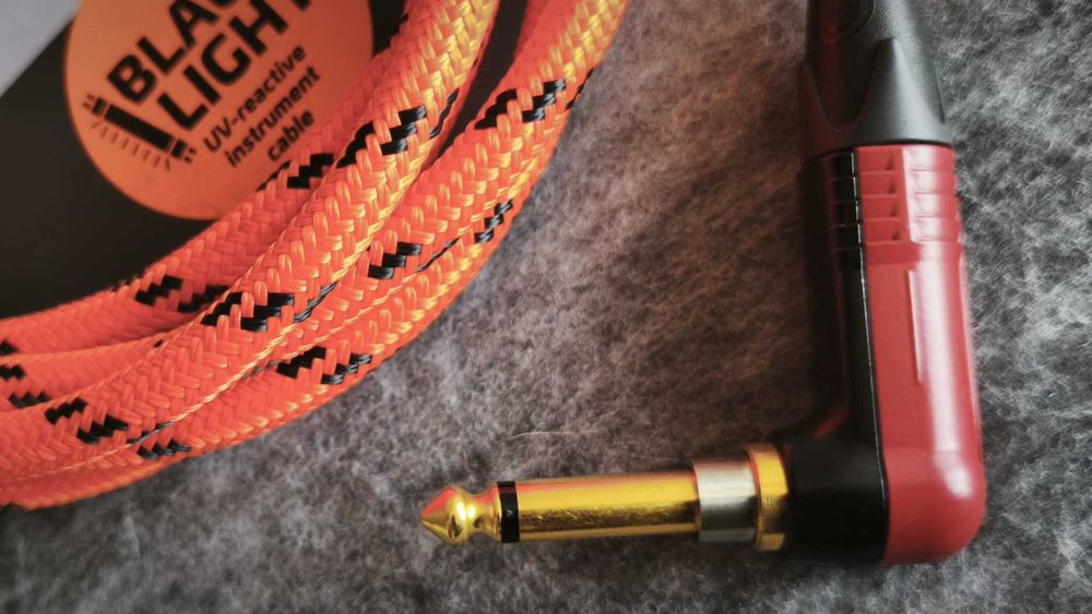 Cablu chitara Jack 6.3mm Cordial Blacklight Edition 3 PR Orange SILENT