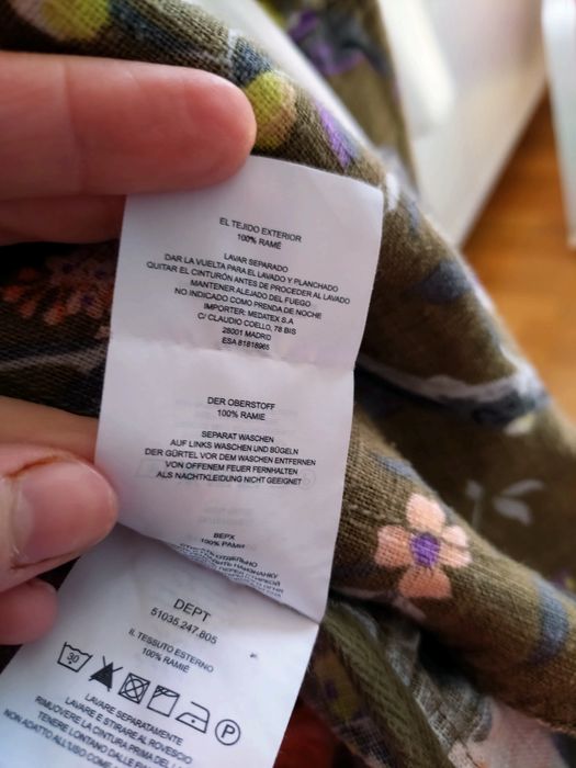 Trenci din ramie mărimea M nou