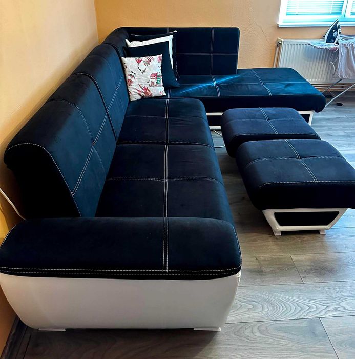 Ъглов разтегателен диван с ракла – перфектно състояние