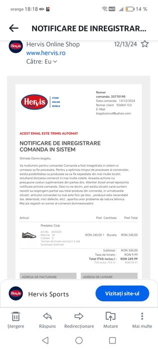 Ghete fotbal adidas predator mărime 35