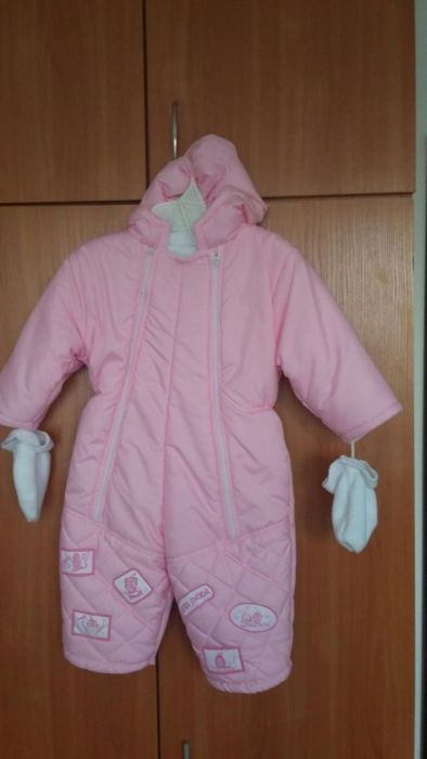 Чисто Нов розов ескимос за момиче 80 см.