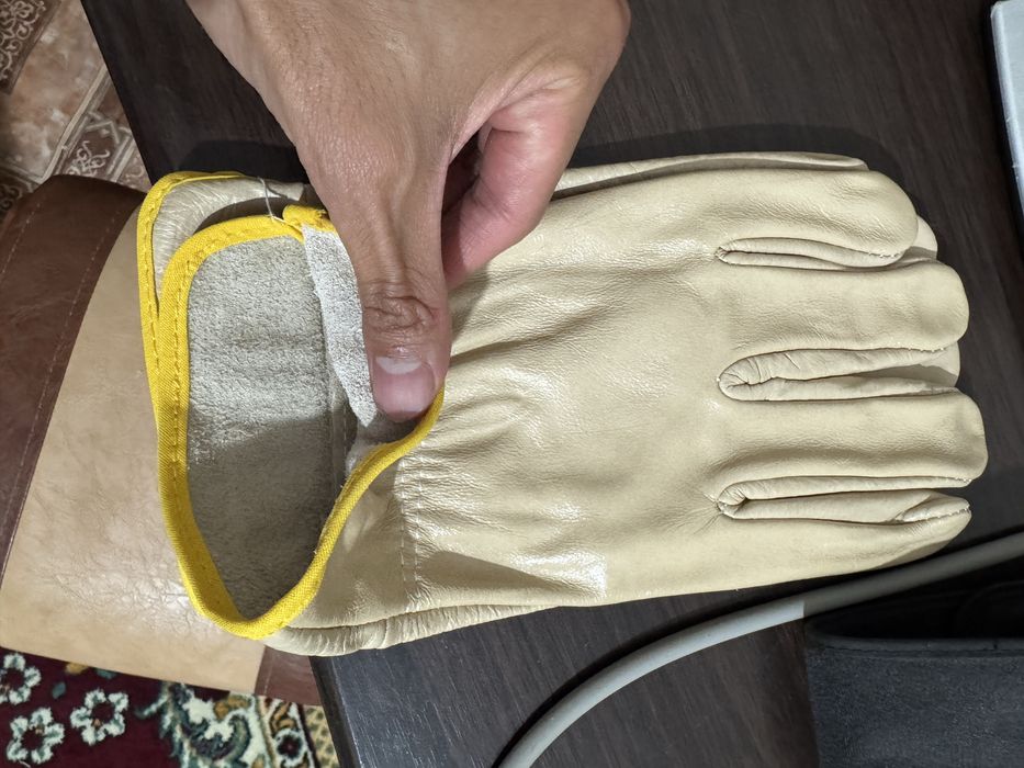 Кожаные рабочие, летние перчатки