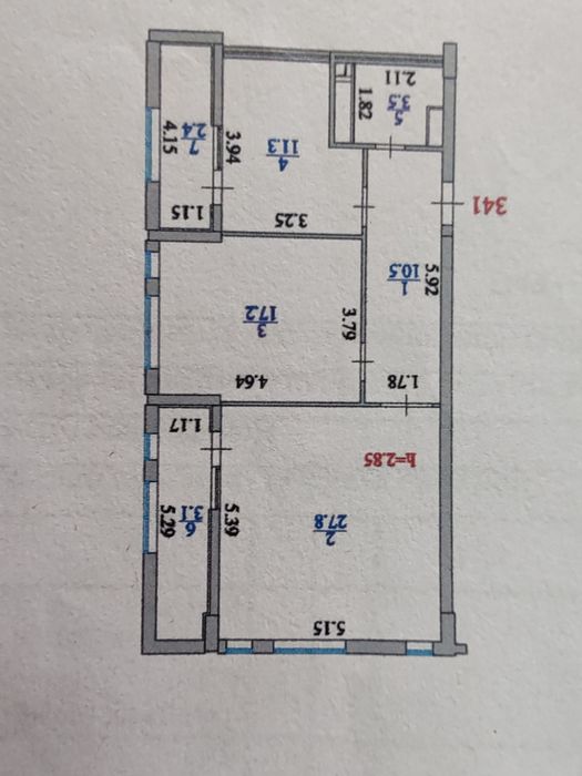 Продам 2 комнатную квартирартиру 75 м2