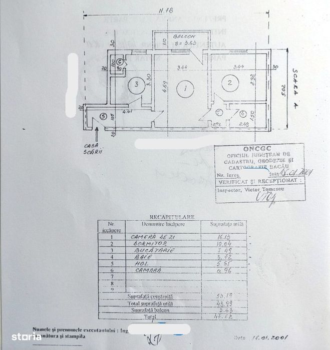 Apartament 2 camere, et.3, Piata Mioritei - Bacau