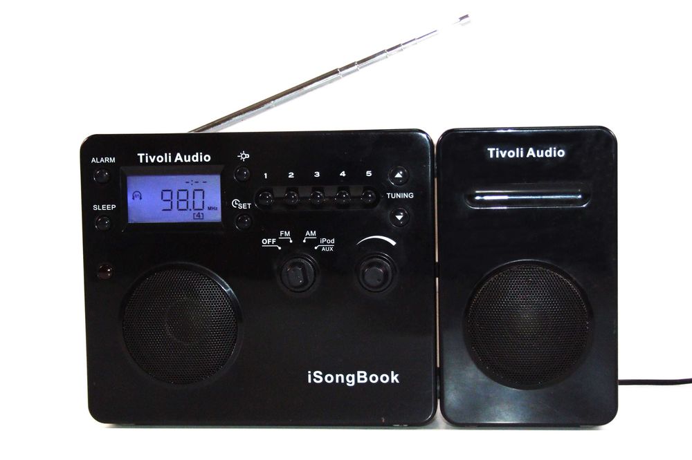 Radio Ceas TIVOLI AUDIO stereo, boxa detasabila 220 V+baterii, ca NOU