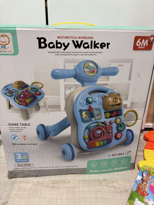 Уокър 3в1 за бутане и интерактивна масичка