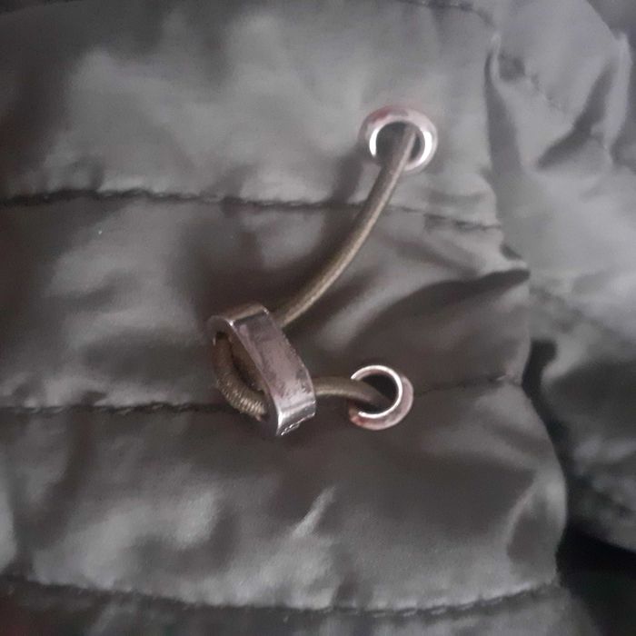 Geacă de damă, cu glugă cu blăniță, Orsay, verde olive, mărimea 38